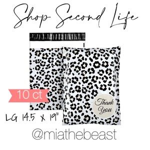 📦2/$25 - 10 Lg polymailers - 14.5 x19” + 10 FREE thank you stickers